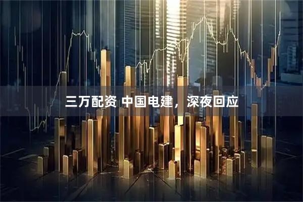 三万配资 中国电建，深夜回应
